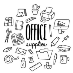 Office bundle: Clips, Envelopes, Dry Erase Board Cleaner, Staples